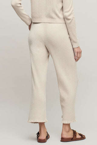 CozyChic Ultra Lite Rib Ruffle Hem Ankle Pant Stone
