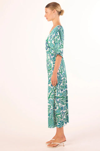 Zania Dress Reflective Botanical
