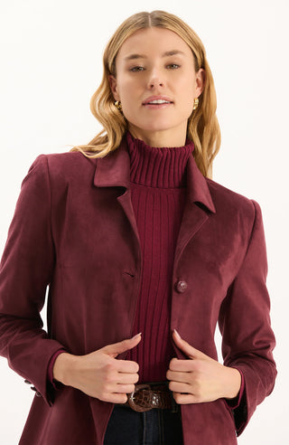 Jordan Faux Suede Jacket Tawny Port