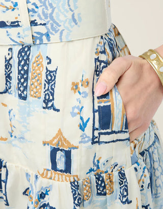 Lupita Midi Dress Flagler Cream