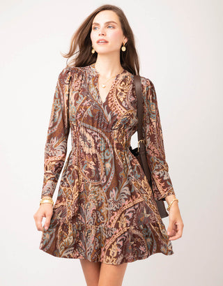 Rosemarie Dress Tabby Paisley Bordeaux