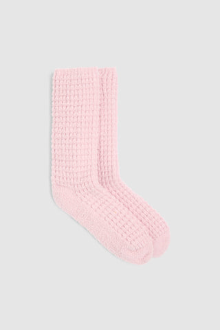 CozyChic Waffle Socks Petal