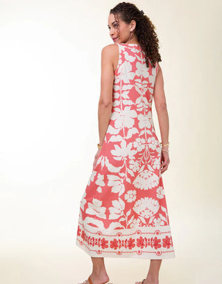 Madolyn Midi Dress McAllister Floral Vine Coral