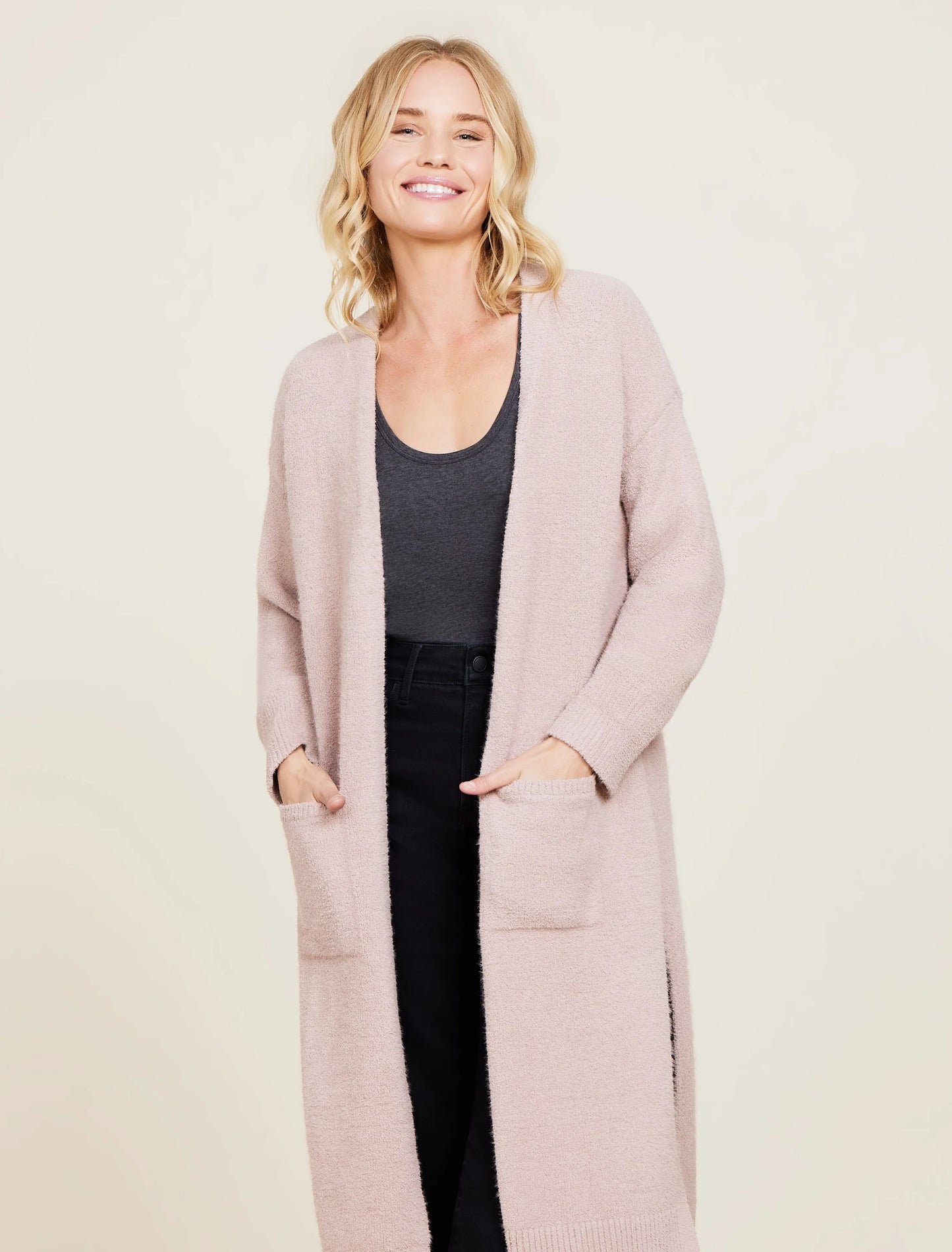 CozyChic Luxe High Slit Cardigan