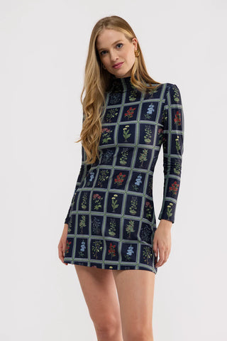 Dottie Dress Gardeners Window Navy