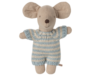 Baby Mouse in Carry Cot - Blue