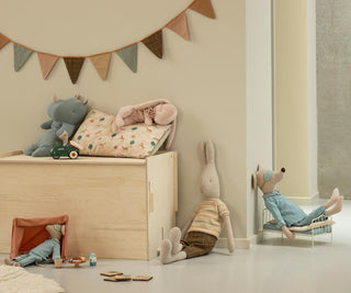 Sleeping Bunny Plush, Small - Powder