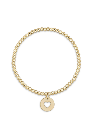 Classic Gold 3mm Bracelet Love Gold Disc