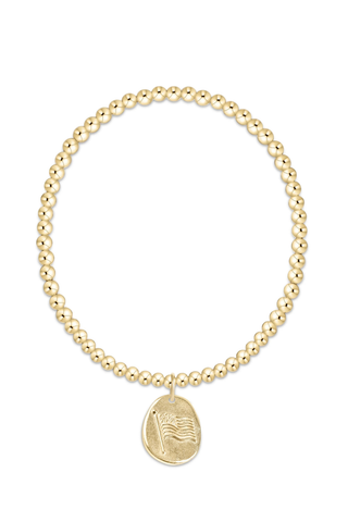 Classic Gold 3mm Bracelet Inspire America Gold Disc