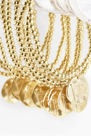 Classic Gold 3mm Bracelet Inspire America Gold Disc