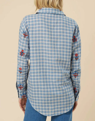 Aida Buttonfront Shirt Serpentine Embroidered Check