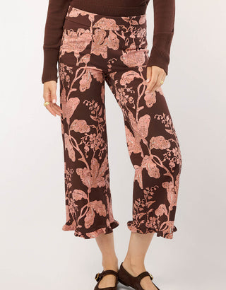 Emma Pull On Ruffle Pant Heritage Boho Floral