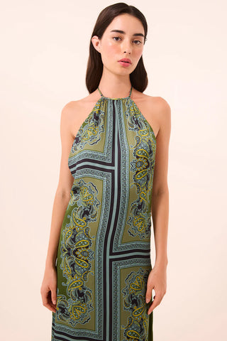 Samantha Dress Moss Scarf