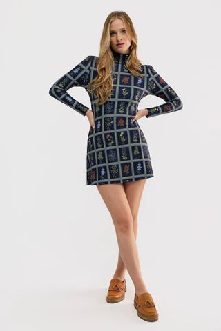 Dottie Dress Gardeners Window Navy
