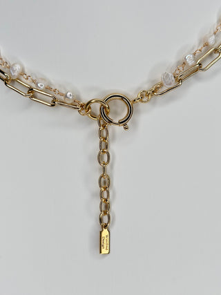 Layered Necklace Gold & Pearl // PRE-ORDER