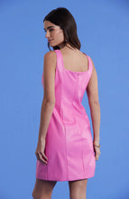 Load image into Gallery viewer, Pamela Vegan Leather Dress Cheeky Pink