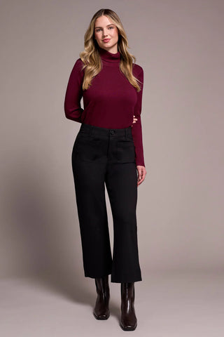 High Rise Capri Pant Black