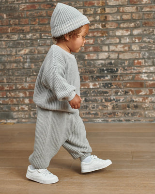 Boxy Sweater Chunky Tennis Pearl Grey