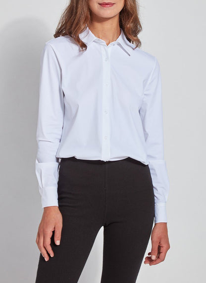 Connie Slim Button Down White