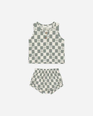 Baby Tank Set Coastal Check