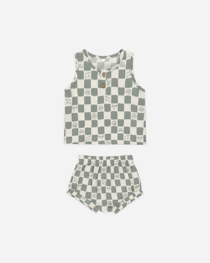 Baby Tank Set | Coastal Check