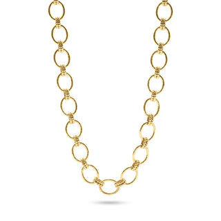 Cleopatra Grande Link Necklace 16”x2” Gold