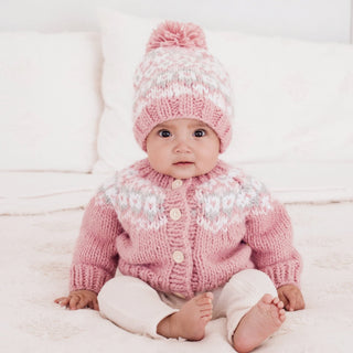 Fairisle Rosy Cardigan Sweater