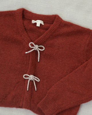 Bow Cardigan Ruby