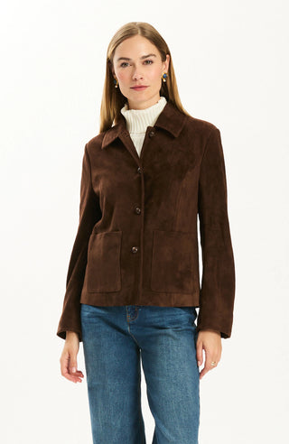 Corey Lamb Suede Jacket Bison