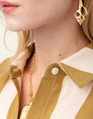 Aida Relaxed Buttondown Castillo Stripe