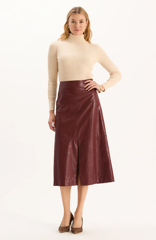 Cotton Cashmere Ribbed Turtleneck