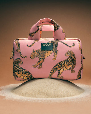 Blush Leopard Large Toiletry Bag