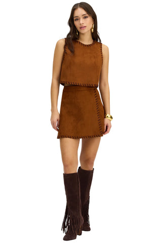 Whipstitch Ezra Skirt Chestnut