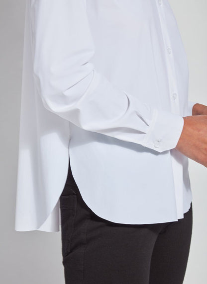 Connie Slim Button Down White