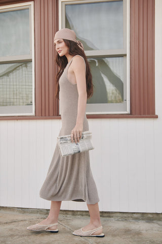 CozyChic Ultra Lite Rib Midi Dress Beach Rock