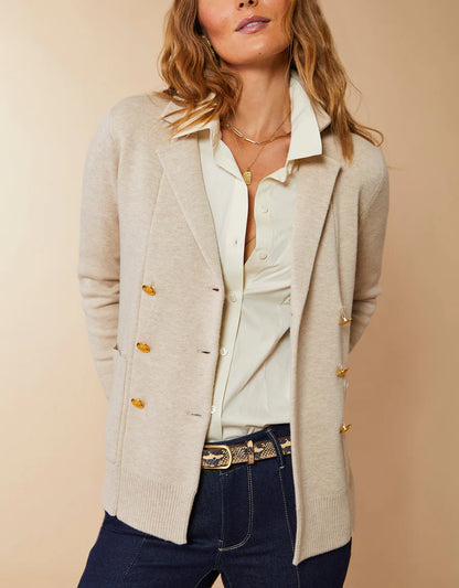 Cybil Sweater Blazer Oatmeal Heather