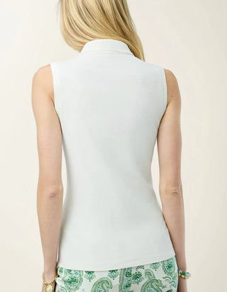 Wendy Ruffle Pique Tank Antique White