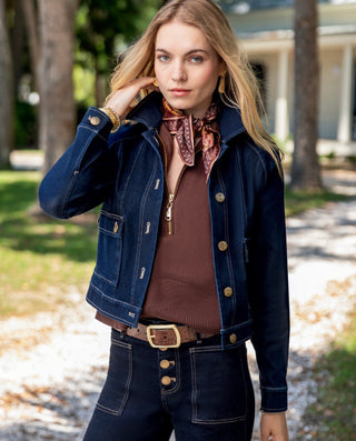 Silk Scarf Tabby Paisley Brown