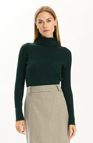 Cotton Cashmere Turtleneck Ponderosa Pine