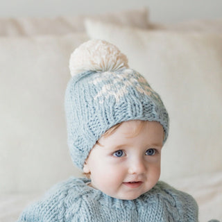 Snowflake Surf Blue Beanie Hat