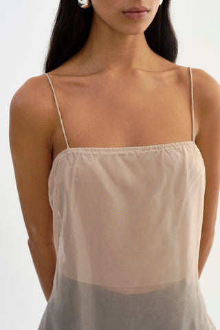 Delphine Sheer Top Beige