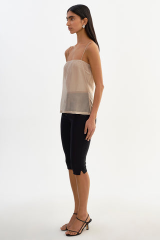 Delphine Sheer Top Beige