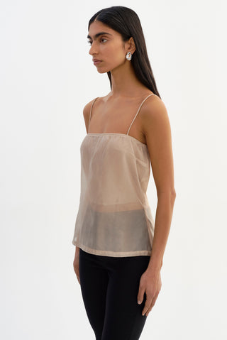 Delphine Sheer Top Beige