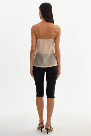 Delphine Sheer Top Beige