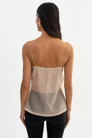 Delphine Sheer Top Beige