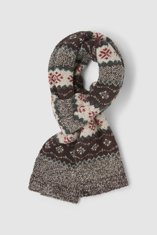 CozyChic Fairisle Scarf Umber Multi