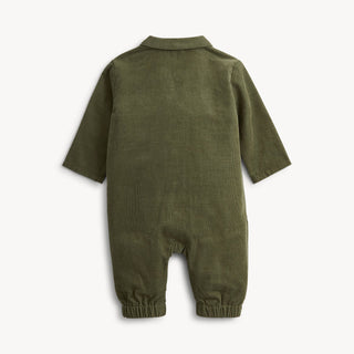 Magnetic Corduroy Romper Olive