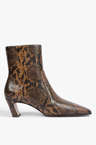 Delila Leather Bootie Snake Skin