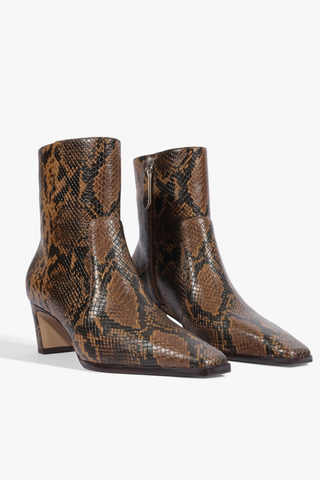 Delila Leather Bootie Snake Skin