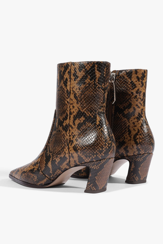Delila Leather Bootie Snake Skin